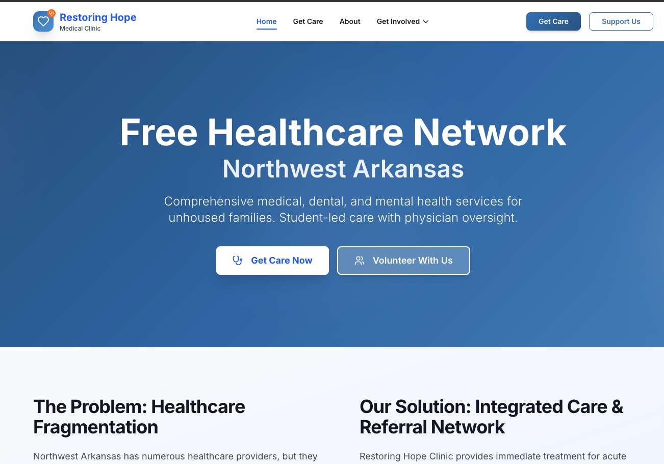 Restoring Hope Clinic screenshot